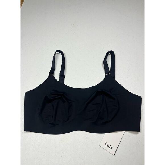 Knix Evolution Everyday Wireless Bra Unpadded Size 7 Black/Beige - Picture 1 of 7